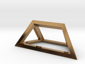 Material Sample - 'Impossible' Pyramid Puzzle Piec in Polished Brass