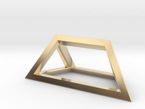 Material Sample - 'Impossible' Pyramid Puzzle Piec in 14k Gold Plated Brass