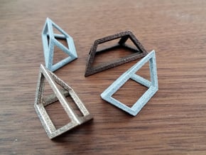 Material Sample - 'Impossible' Pyramid Puzzle Piec in Fine Detail Polished Silver