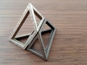 Material Sample - 'Impossible' Pyramid Puzzle Piec in Polished Bronzed Silver Steel