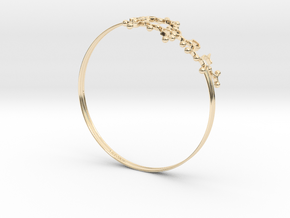 Oxytocin Bracelet 65mm in 14k Gold Plated Brass