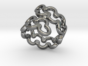 Jagged Ring 23 - Italian Size 23 in Fine Detail Polished Silver