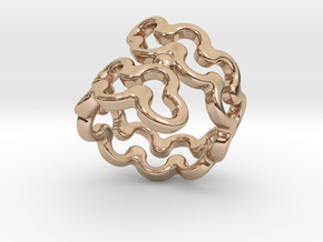 Jagged Ring 23 - Italian Size 23 in 14k Rose Gold Plated Brass