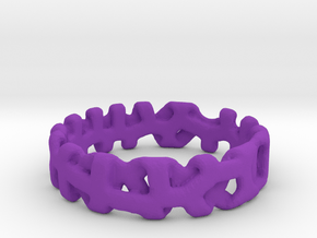 Voronoi 1 Design Ring Ø 20.2 Mm/0.797	inch in Purple Processed Versatile Plastic
