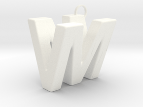 V&M 3D Ambigram in White Processed Versatile Plastic