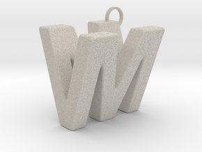 V&M 3D Ambigram in Natural Sandstone
