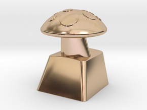 MushroomCap Artisan Cherry Keycap in 14k Rose Gold Plated Brass