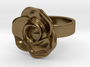 BlakOpal Rose Ring Size 8.5 in Polished Bronze