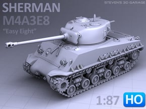 Sherman M4A3E8 Tank - (1:87 HO) in Tan Fine Detail Plastic