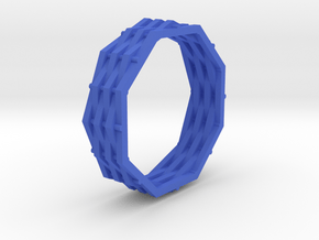 Rainbow Bridge Ring  in Blue Processed Versatile Plastic