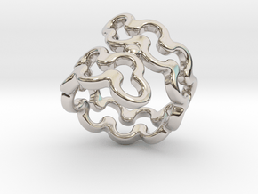 Jagged Ring 25 - Italian Size 25 in Rhodium Plated Brass