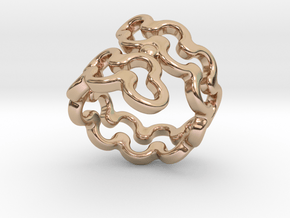 Jagged Ring 26 - Italian Size 26 in 14k Rose Gold Plated Brass