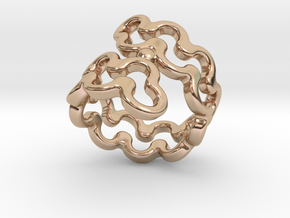 Jagged Ring 27 - Italian Size 27 in 14k Rose Gold Plated Brass