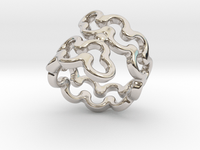 Jagged Ring 27 - Italian Size 27 in Rhodium Plated Brass