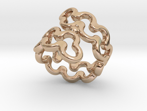 Jagged Ring 28 - Italian Size 28 in 14k Rose Gold Plated Brass