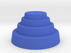 DRAW geo - terraced dome in Blue Processed Versatile Plastic: Small