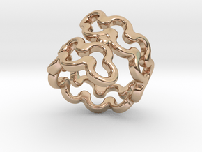 Jagged Ring 30 - Italian Size 30 in 14k Rose Gold Plated Brass