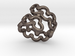 Jagged Ring 30 - Italian Size 30 in Polished Bronzed Silver Steel