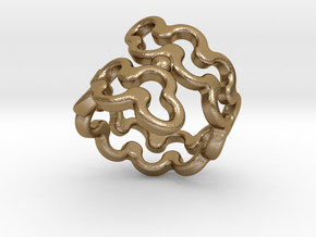 Jagged Ring 30 - Italian Size 30 in Polished Gold Steel