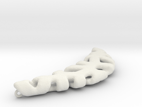 Voronoi 2 Design Necklace R in White Natural Versatile Plastic