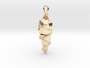 Stones Pendant in 14k Gold Plated Brass