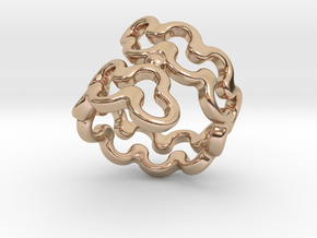 Jagged Ring 33 - Italian Size 33 in 14k Rose Gold Plated Brass