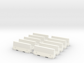HO - Concrete Jersey 2m in White Processed Versatile Plastic
