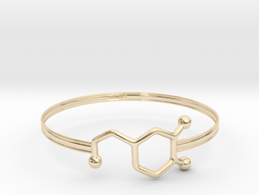 Dopamine Bracelet - Medium - 70mm diameter in 14K Yellow Gold