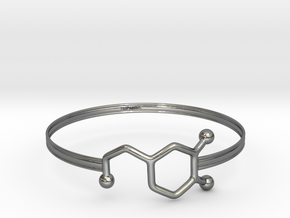 Dopamine Bracelet - Medium - 70mm diameter in Fine Detail Polished Silver