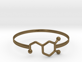 Dopamine Bracelet - Medium - 70mm diameter in Polished Bronze