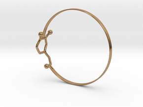 Dopamine Bangle Bracelet: Large: 75mm diameter in Polished Brass