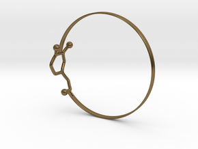 Dopamine Bangle Bracelet: Large: 75mm diameter in Polished Bronze