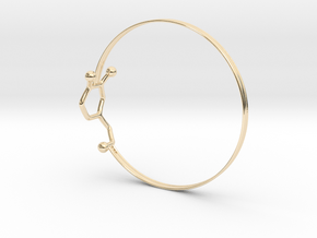 Dopamine Bangle Bracelet: Large: 75mm diameter in 14k Gold Plated Brass