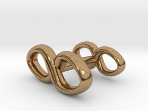 Infinity Symbol Cufflink in Polished Brass