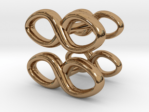 Cufflinks Infinity Symbol 2x in Polished Brass