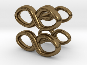 Cufflinks Infinity Symbol 2x in Polished Bronze