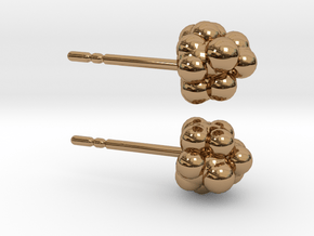 Camphor Earring Studs in Polished Brass