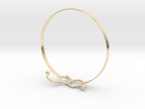 Serotonin Bracelet 65 Mm Embossed in 14k Gold Plated Brass