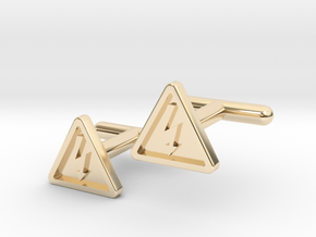 Electricity Cufflinks in 14k Gold Plated Brass