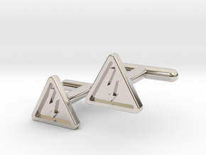 Electricity Cufflinks in Rhodium Plated Brass