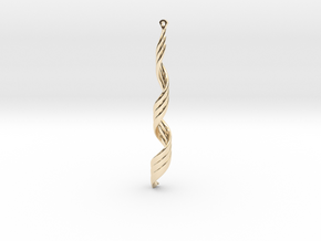 Spiral Wave Earrings  in 14k Gold Plated Brass