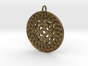 Cathedral Mandala Pendant in Natural Bronze