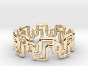 Ring Pipeline in 14k Gold Plated Brass