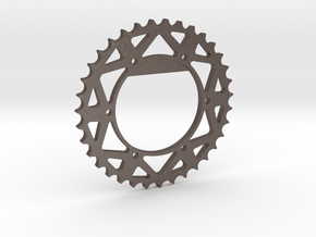 Bottle Opener Sprocket in Polished Bronzed Silver Steel