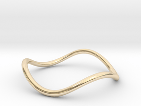 ZIG ZAG Ring in 14k Gold Plated Brass: 5 / 49