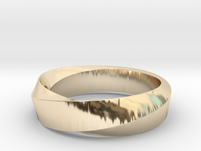 Mobius Wide Ring (Size 8) in 14K Yellow Gold