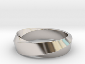 Mobius Wide Ring (Size 10) in Platinum