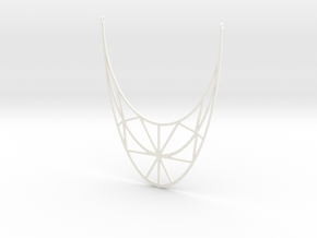 String Necklace in White Processed Versatile Plastic