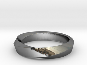 Mobius Ring Narrow Ring（Size 8) in Fine Detail Polished Silver