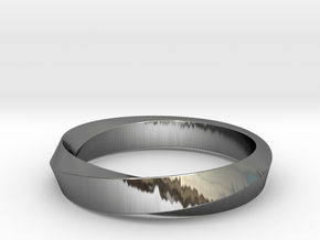 iRiffle Mobius Narrow Ring I (Size 10) in Fine Detail Polished Silver